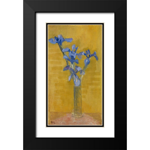 Irises 1910 Black Modern Wood Framed Art Print with Double Matting by Mondrian, Piet
