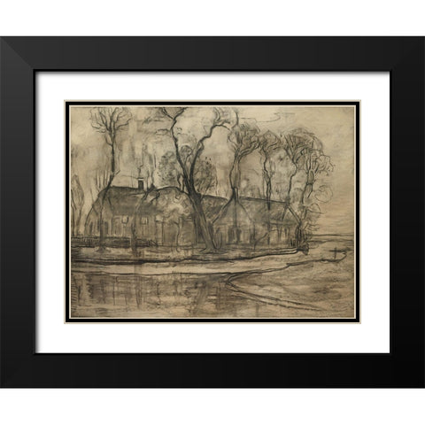 Farm Near Duivendrecht-The Sea Black Modern Wood Framed Art Print with Double Matting by Mondrian, Piet