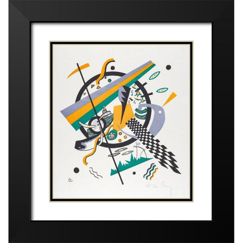 Kleine Welten IV-Small Worlds IV-1922 Black Modern Wood Framed Art Print with Double Matting by Kandinsky, Wassily