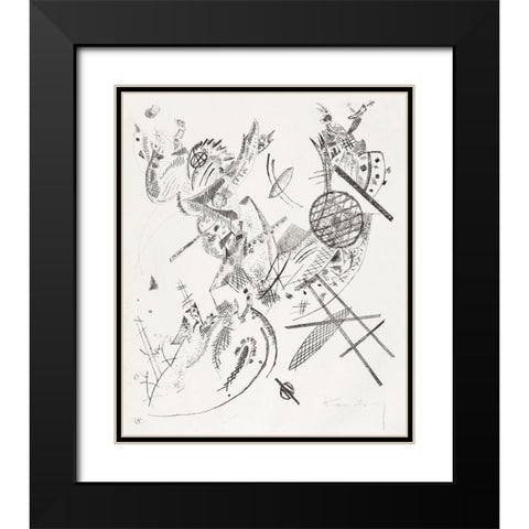 Kleine Welten XII-Small Worlds XII 1922 Black Modern Wood Framed Art Print with Double Matting by Kandinsky, Wassily