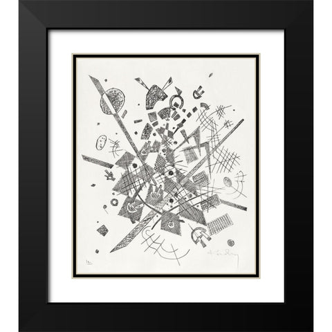 Kleine Welten IX-Small Worlds IX 1922 Black Modern Wood Framed Art Print with Double Matting by Kandinsky, Wassily
