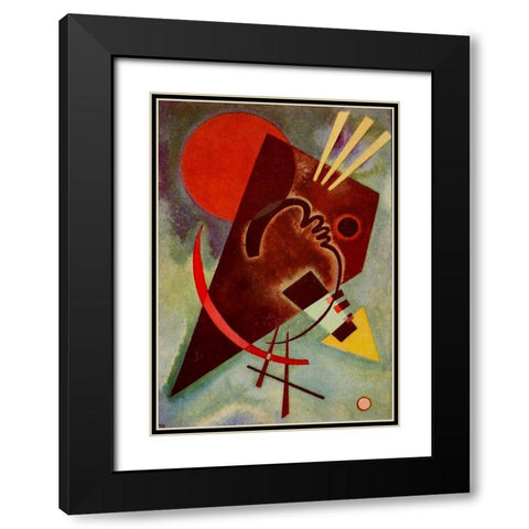 Abstract 2 Black Modern Wood Framed Art Print with Double Matting by Kandinsky, Wassily