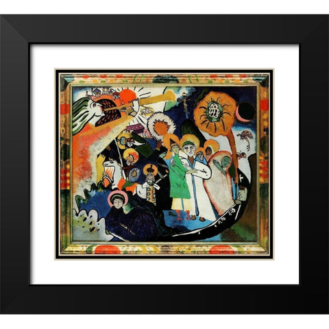 All Saints Day 1911 Black Modern Wood Framed Art Print with Double Matting by Kandinsky, Wassily