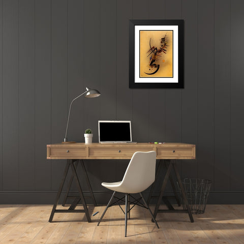 Capriccio 1927 Black Modern Wood Framed Art Print with Double Matting by Kandinsky, Wassily