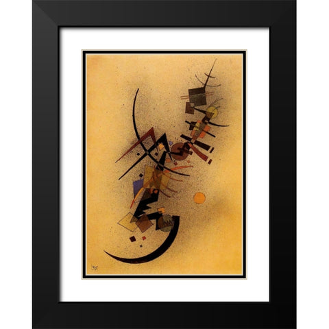 Capriccio 1927 Black Modern Wood Framed Art Print with Double Matting by Kandinsky, Wassily