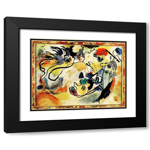 The Last Judgement 1912 Black Modern Wood Framed Art Print with Double Matting by Kandinsky, Wassily