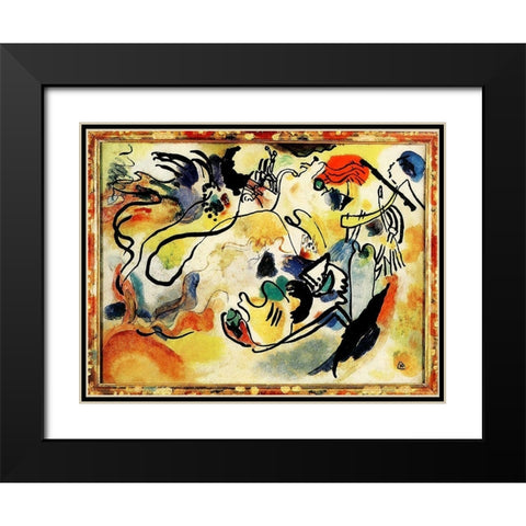 The Last Judgement 1912 Black Modern Wood Framed Art Print with Double Matting by Kandinsky, Wassily