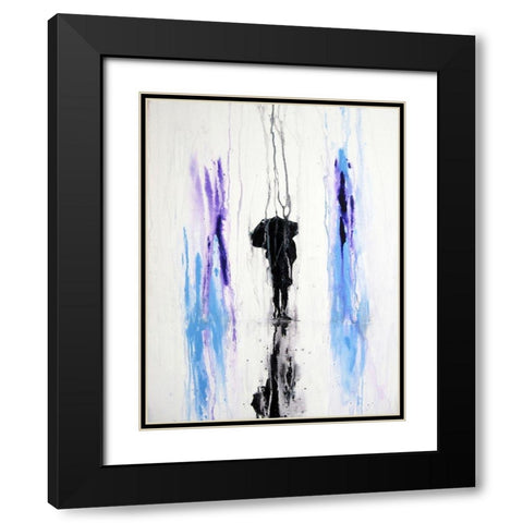 A Dark and Stormy Black Modern Wood Framed Art Print with Double Matting by Clement, Diane