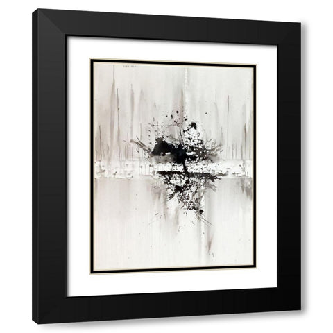 Frozen Reflections Black Modern Wood Framed Art Print with Double Matting by Clement, Diane