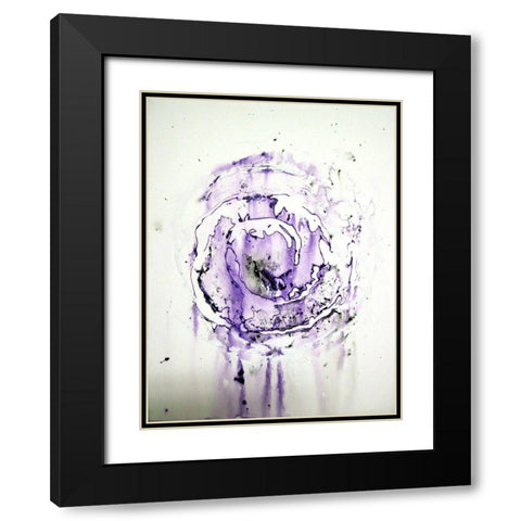Mind Spiral #3 Black Modern Wood Framed Art Print with Double Matting by Clement, Diane
