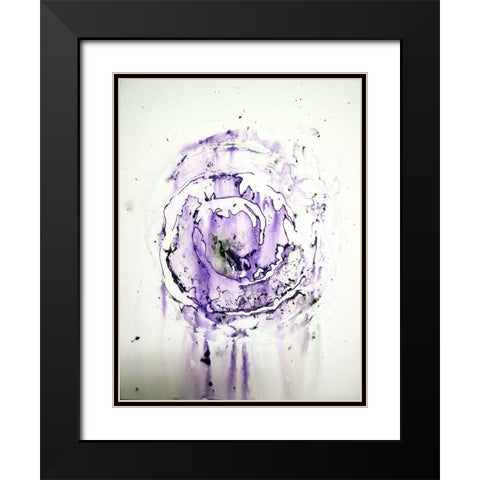 Mind Spiral #3 Black Modern Wood Framed Art Print with Double Matting by Clement, Diane
