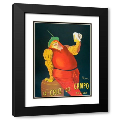 La Cruz del Campo beers Black Modern Wood Framed Art Print with Double Matting by Cappiello, Leonetto