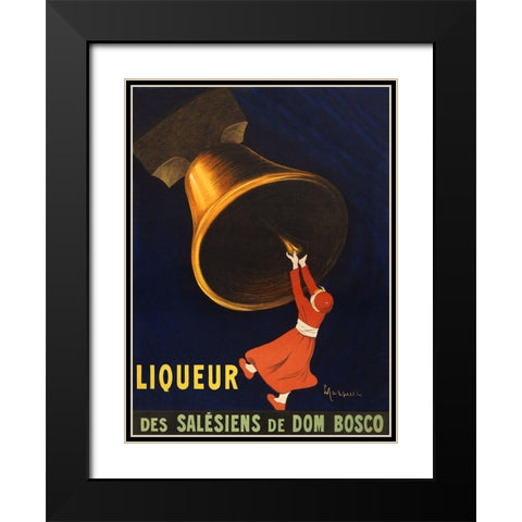 Angelus-liqueur des Salesiens de Dom Bosco Black Modern Wood Framed Art Print with Double Matting by Cappiello, Leonetto