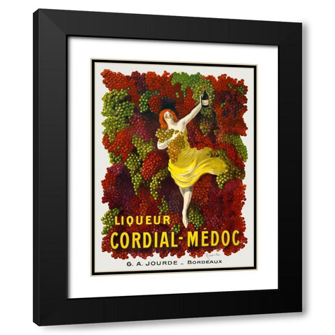 Liquer Cordial-Medoc Black Modern Wood Framed Art Print with Double Matting by Cappiello, Leonetto