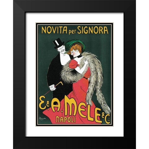 Novita per Signora 1903 Black Modern Wood Framed Art Print with Double Matting by Cappiello, Leonetto