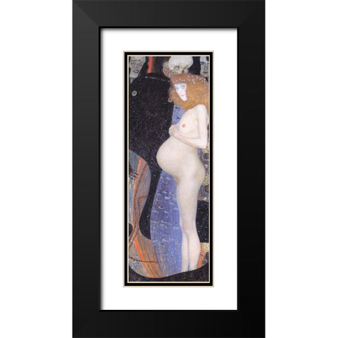 Hope Black Modern Wood Framed Art Print with Double Matting by Klimt, Gustav