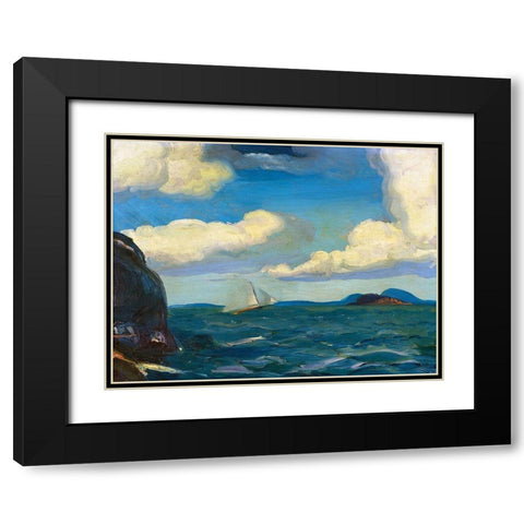 A Fresh Breeze Black Modern Wood Framed Art Print with Double Matting by Bellows, George