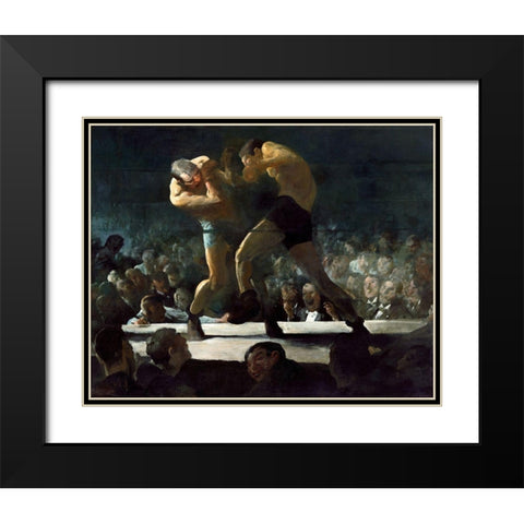 Club Night Black Modern Wood Framed Art Print with Double Matting by Bellows, George