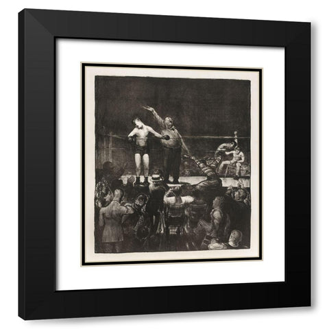 Introducing the champion Black Modern Wood Framed Art Print with Double Matting by Bellows, George