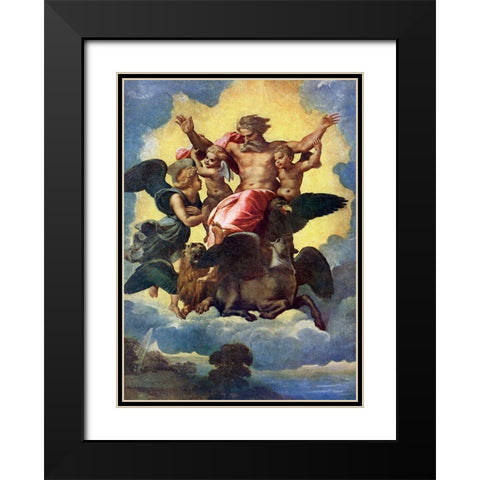 Ezekiels Vision Black Modern Wood Framed Art Print with Double Matting by Raphael