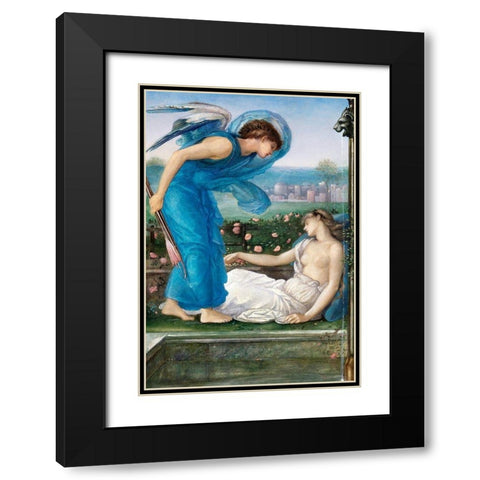 Cupid and Psyche Black Modern Wood Framed Art Print with Double Matting by Burneâ€“Jones, Edward
