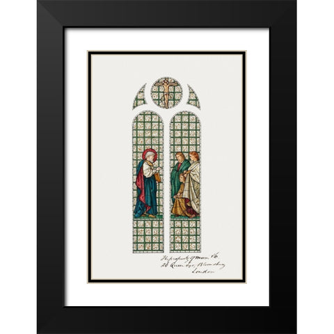 Design for Stained Glass Window-St. Pauls Church-Boston-MA Black Modern Wood Framed Art Print with Double Matting by Burneâ€“Jones, Edward