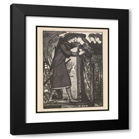 King Sigurd the Crusader-A Norse Saga Black Modern Wood Framed Art Print with Double Matting by Burneâ€“Jones, Edward