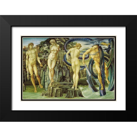 Perseus and Andromeda Black Modern Wood Framed Art Print with Double Matting by Burneâ€“Jones, Edward