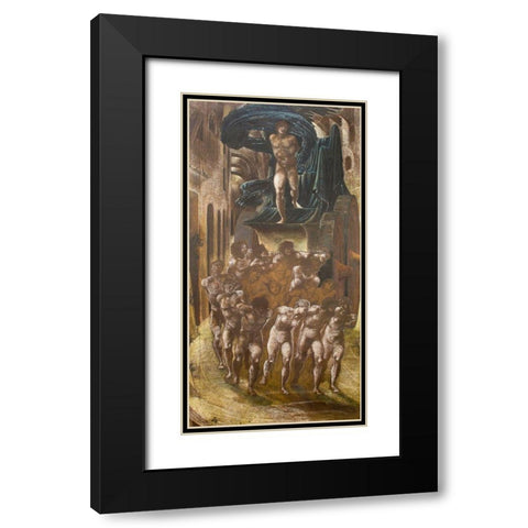 The Car of Love-or Loves Wayfaring Black Modern Wood Framed Art Print with Double Matting by Burneâ€“Jones, Edward