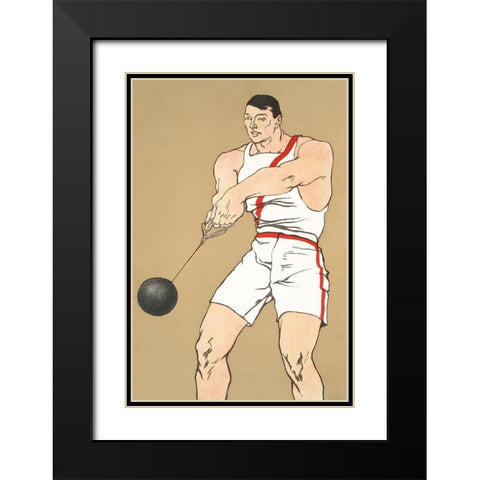 Hammer Throw 1908 Black Modern Wood Framed Art Print with Double Matting by Penfield, Edward