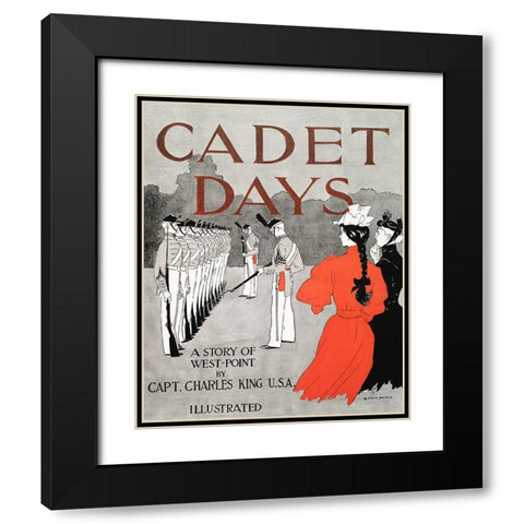 Cadet Days Black Modern Wood Framed Art Print with Double Matting by Penfield, Edward