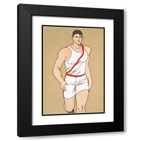 Runner 1908 Black Modern Wood Framed Art Print with Double Matting by Penfield, Edward