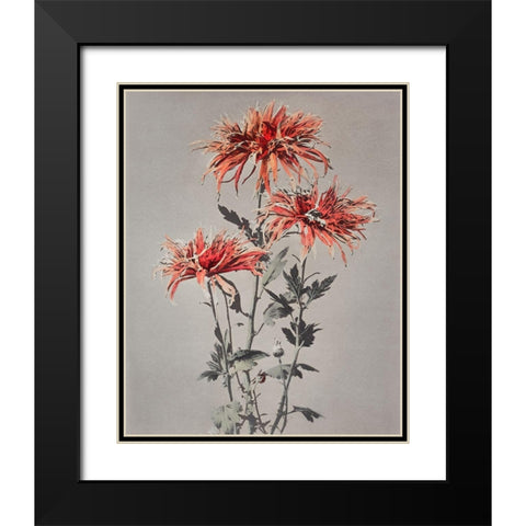 Kin Shi Shi Black Modern Wood Framed Art Print with Double Matting by Kazumasa, Ogawa