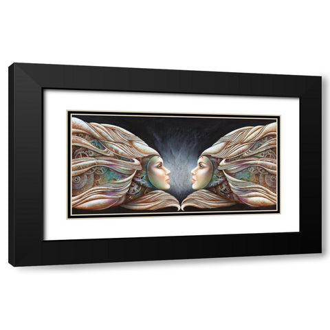 A Time to Reflect Black Modern Wood Framed Art Print with Double Matting by Ferraro