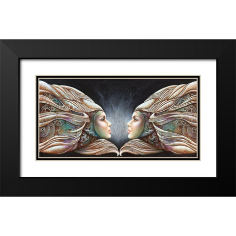 A Time to Reflect Black Modern Wood Framed Art Print with Double Matting by Ferraro