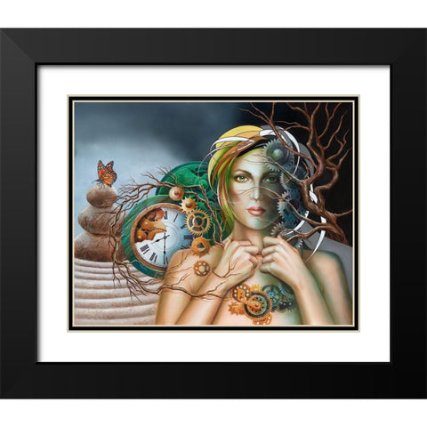 Time to Shed the Armor Black Modern Wood Framed Art Print with Double Matting by Ferraro