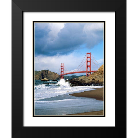 The Golden Gate Bridge Black Modern Wood Framed Art Print with Double Matting by Highsmith, Carol