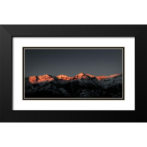 Mountain sunset view from Telluride-Colorado Black Modern Wood Framed Art Print with Double Matting by Highsmith, Carol