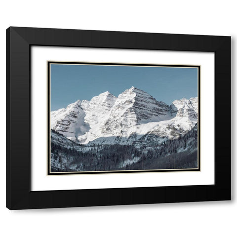 The Maroon Bells-Rocky Mountains-Aspen-Colorado Black Modern Wood Framed Art Print with Double Matting by Highsmith, Carol