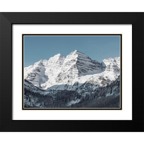 The Maroon Bells-Rocky Mountains-Aspen-Colorado Black Modern Wood Framed Art Print with Double Matting by Highsmith, Carol