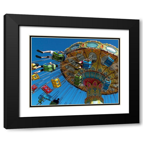Swing ride in Santa Cruz-California Black Modern Wood Framed Art Print with Double Matting by Highsmith, Carol
