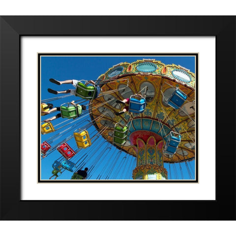 Swing ride in Santa Cruz-California Black Modern Wood Framed Art Print with Double Matting by Highsmith, Carol