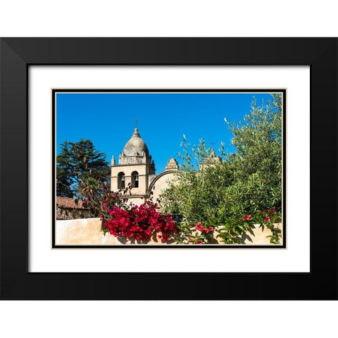 Mission San Carlos BorromÃ©o del rÃ­o Carmelo-also known as the Carmel Mission-Carmel-California. Black Modern Wood Framed Art Print with Double Matting by Highsmith, Carol