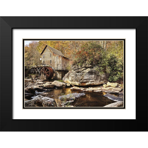 The Glade Creek Grist Mill-West Virginia-USA Black Modern Wood Framed Art Print with Double Matting by Highsmith, Carol