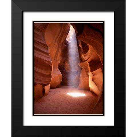 Stunning Light Shaft-Arizona Slot Canyon Black Modern Wood Framed Art Print with Double Matting by Highsmith, Carol