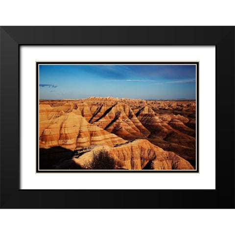 Badlands National Park-in southwest South Dakota-United States Black Modern Wood Framed Art Print with Double Matting by Highsmith, Carol