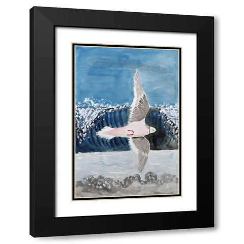 Rosss Gull Black Modern Wood Framed Art Print with Double Matting by Derr, Wynn