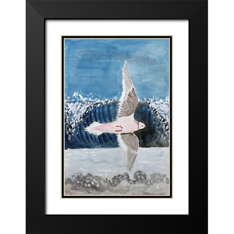 Rosss Gull Black Modern Wood Framed Art Print with Double Matting by Derr, Wynn