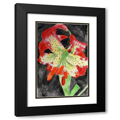 Western Lily Black Modern Wood Framed Art Print with Double Matting by Derr, Wynn