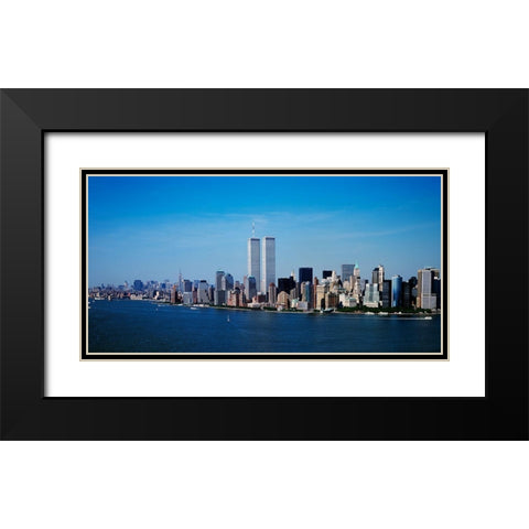 Aerial View Of New York City Black Modern Wood Framed Art Print with Double Matting by Highsmith, Carol